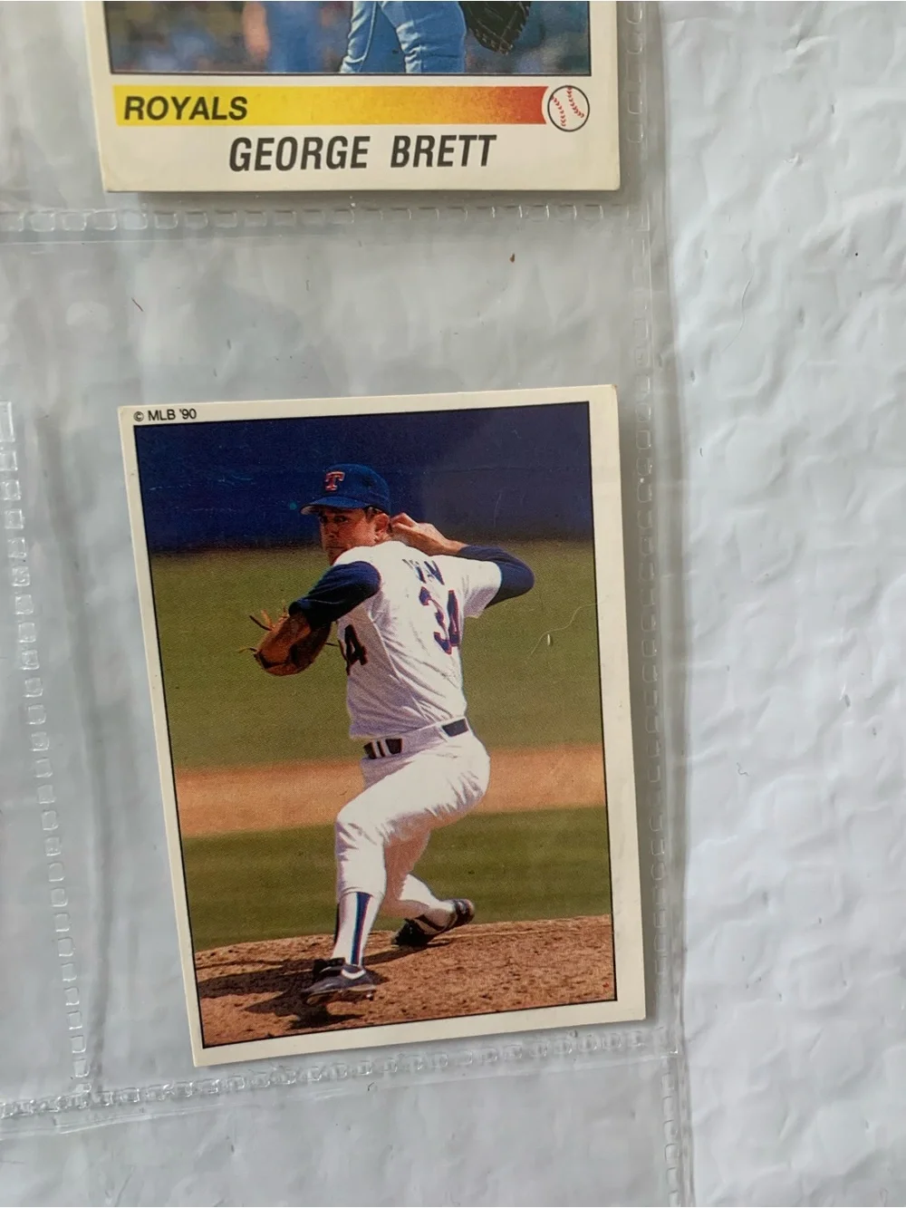 Panini 1990 Baseball MLB Sticker Card Lot (6) Bo Jackson Nolan Ryan Brett Abbot - Picture 6 of 8